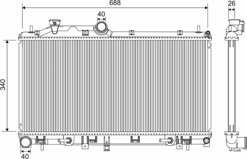 Valeo 701196 - Radiators, Motora dzesēšanas sistēma ps1.lv