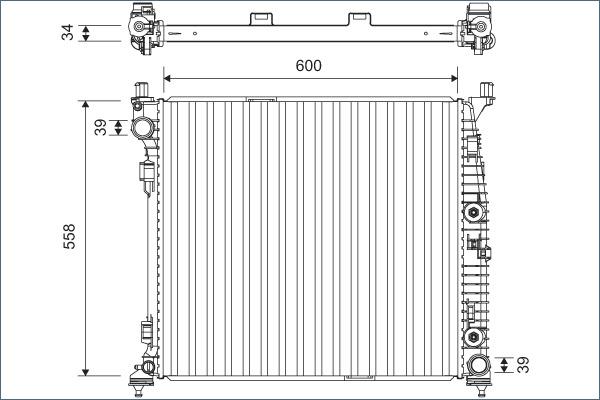 Valeo 701167 - Radiators, Motora dzesēšanas sistēma ps1.lv