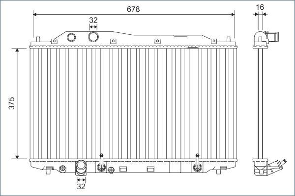 Valeo 701135 - Radiators, Motora dzesēšanas sistēma ps1.lv