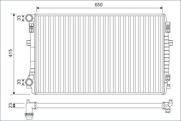 Valeo 701129 - Radiators, Motora dzesēšanas sistēma ps1.lv