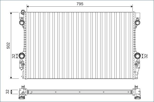 Valeo 701126 - Radiators, Motora dzesēšanas sistēma ps1.lv