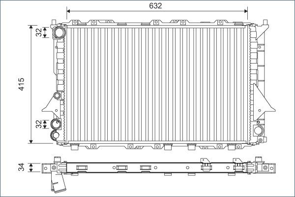 Valeo 701170 - Radiators, Motora dzesēšanas sistēma ps1.lv