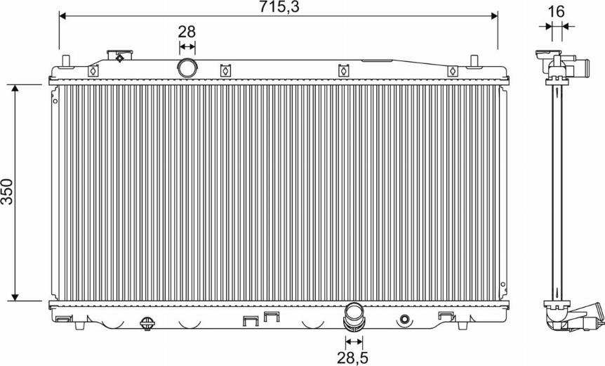 Valeo 701353 - Radiators, Motora dzesēšanas sistēma ps1.lv