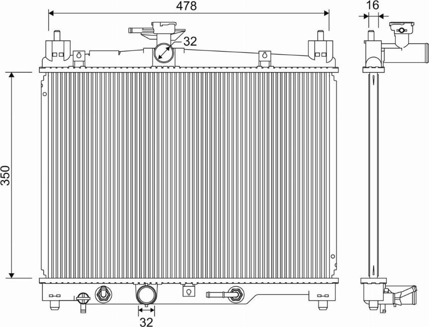 Valeo 701330 - Radiators, Motora dzesēšanas sistēma ps1.lv