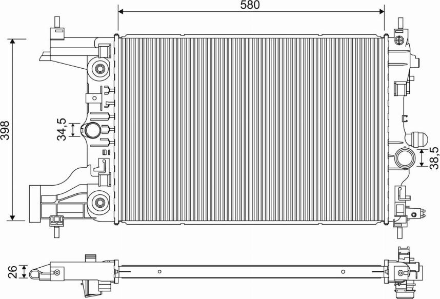 Valeo 701245 - Radiators, Motora dzesēšanas sistēma ps1.lv