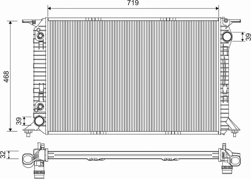 Valeo 701228 - Radiators, Motora dzesēšanas sistēma ps1.lv