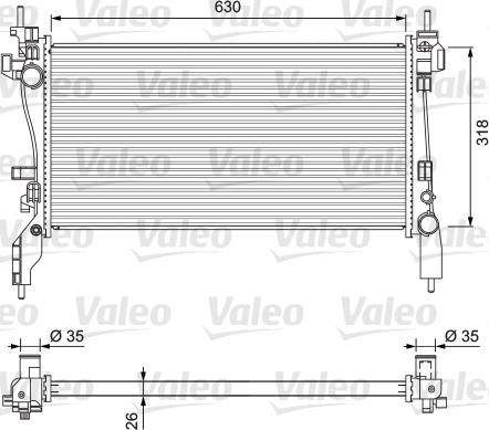 Valeo 701718 - Radiators, Motora dzesēšanas sistēma ps1.lv