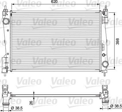 Valeo 701717 - Radiators, Motora dzesēšanas sistēma ps1.lv