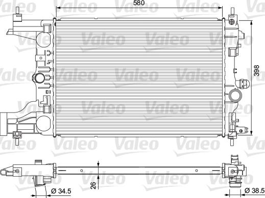 Valeo 701723 - Radiators, Motora dzesēšanas sistēma ps1.lv