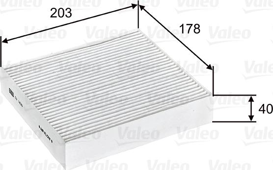 Valeo 715603 - Filtrs, Salona telpas gaiss ps1.lv