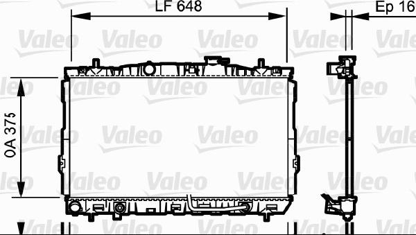 Valeo 734965 - Radiators, Motora dzesēšanas sistēma ps1.lv