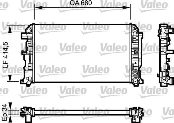 Valeo 734929 - Radiators, Motora dzesēšanas sistēma ps1.lv