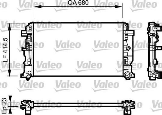 Valeo 734926 - Radiators, Motora dzesēšanas sistēma ps1.lv