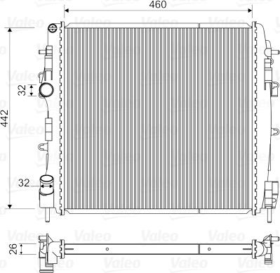 Valeo 734922 - Radiators, Motora dzesēšanas sistēma ps1.lv