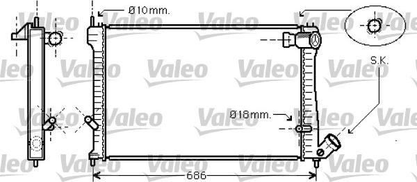 Valeo 734455 - Radiators, Motora dzesēšanas sistēma ps1.lv