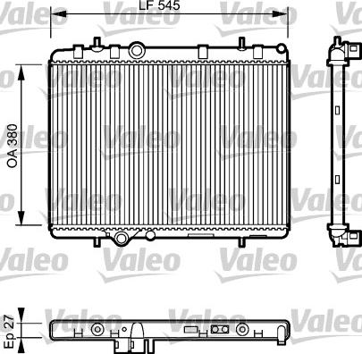 Valeo 734423 - Radiators, Motora dzesēšanas sistēma ps1.lv