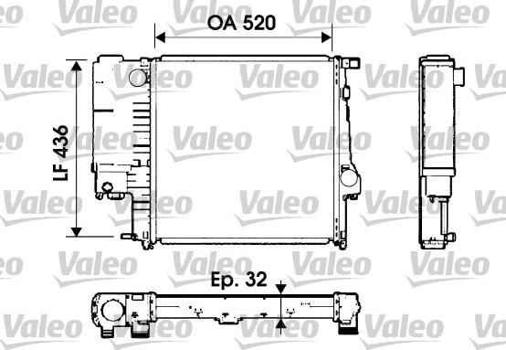 Valeo 734553 - Radiators, Motora dzesēšanas sistēma ps1.lv