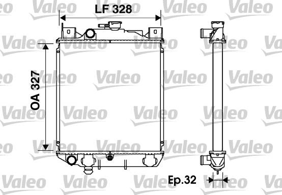 Valeo 734166 - Radiators, Motora dzesēšanas sistēma ps1.lv