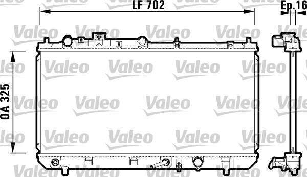 Valeo 734124 - Radiators, Motora dzesēšanas sistēma ps1.lv