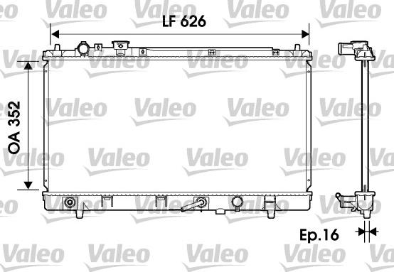 Valeo 734126 - Radiators, Motora dzesēšanas sistēma ps1.lv