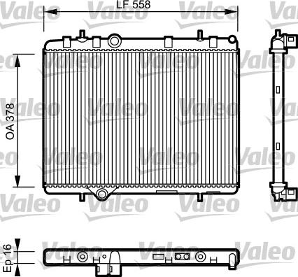 Valeo 734366 - Radiators, Motora dzesēšanas sistēma ps1.lv