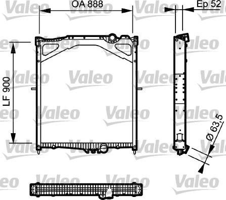 Valeo 734300 - Radiators, Motora dzesēšanas sistēma ps1.lv