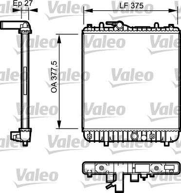 Valeo 734331 - Radiators, Motora dzesēšanas sistēma ps1.lv