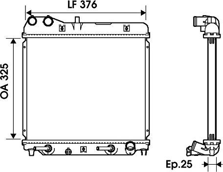 Valeo 734218 - Radiators, Motora dzesēšanas sistēma ps1.lv