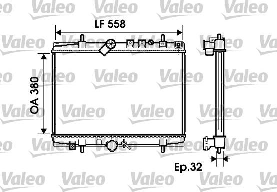 Valeo 734280 - Radiators, Motora dzesēšanas sistēma ps1.lv