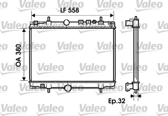 Valeo 734281 - Radiators, Motora dzesēšanas sistēma ps1.lv