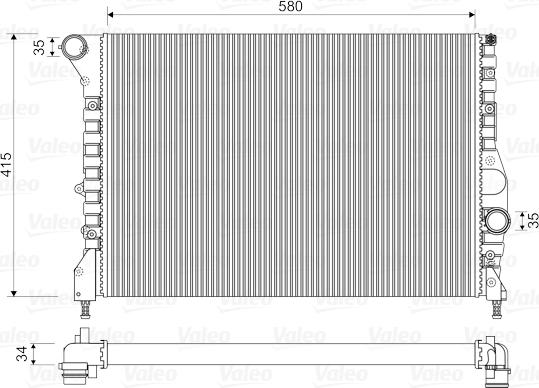 Valeo 734733 - Radiators, Motora dzesēšanas sistēma ps1.lv