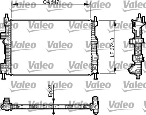 Valeo 735466 - Radiators, Motora dzesēšanas sistēma ps1.lv