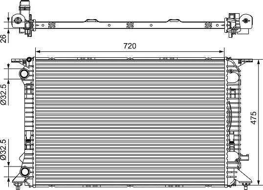 Valeo 735471 - Radiators, Motora dzesēšanas sistēma ps1.lv