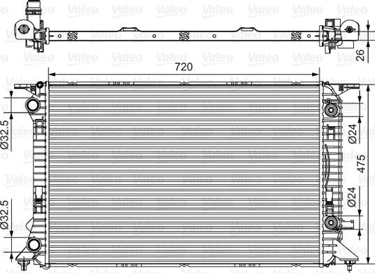 Valeo 735472 - Radiators, Motora dzesēšanas sistēma ps1.lv