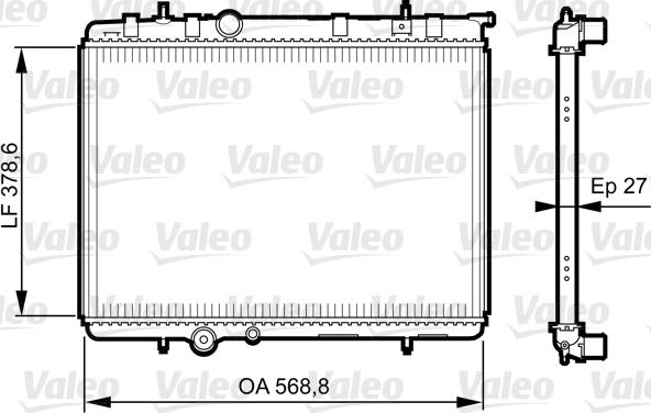 Valeo 735598 - Radiators, Motora dzesēšanas sistēma ps1.lv