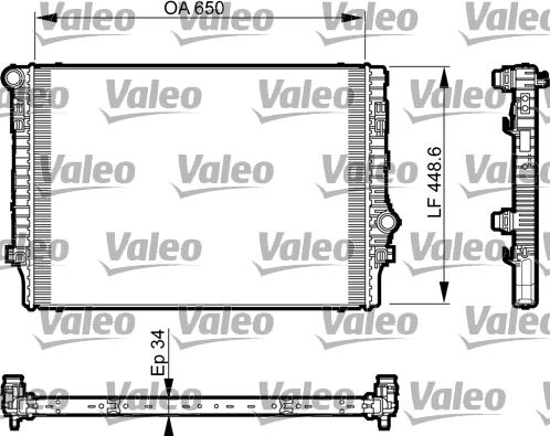 Valeo 735548 - Radiators, Motora dzesēšanas sistēma ps1.lv