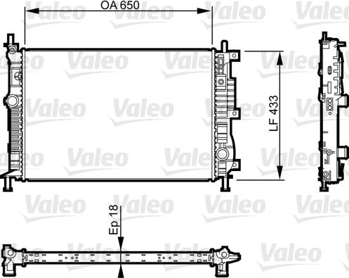 Valeo 735555 - Radiators, Motora dzesēšanas sistēma ps1.lv