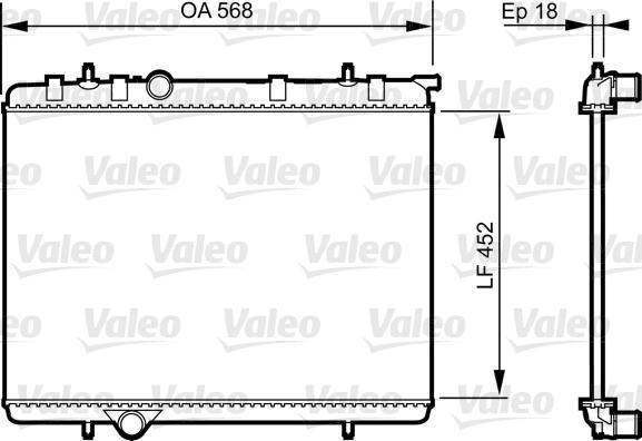 Valeo 735090 - Radiators, Motora dzesēšanas sistēma ps1.lv