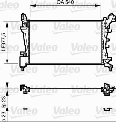 Valeo 735097 - Radiators, Motora dzesēšanas sistēma ps1.lv