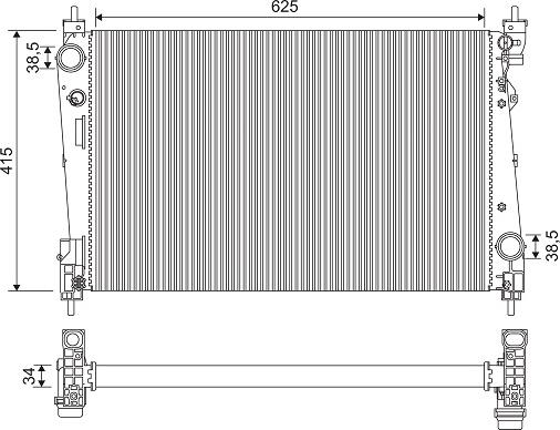 Valeo 735041 - Radiators, Motora dzesēšanas sistēma ps1.lv