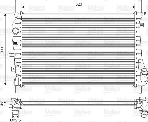 Valeo 735048 - Radiators, Motora dzesēšanas sistēma ps1.lv