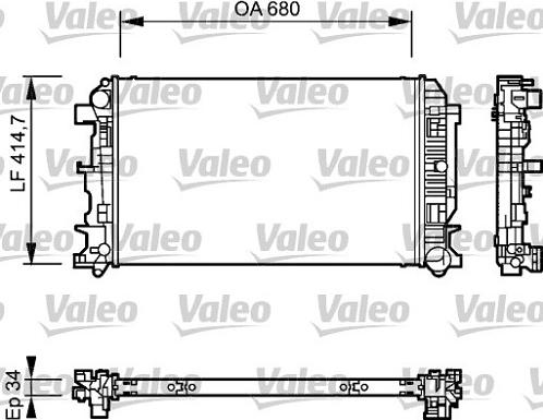 Valeo 735084 - Radiators, Motora dzesēšanas sistēma ps1.lv