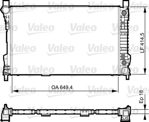 Valeo 735144 - Radiators, Motora dzesēšanas sistēma ps1.lv