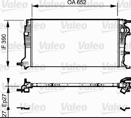 Valeo 735182 - Radiators, Motora dzesēšanas sistēma ps1.lv