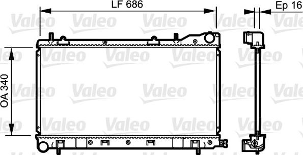 Valeo 735208 - Radiators, Motora dzesēšanas sistēma ps1.lv