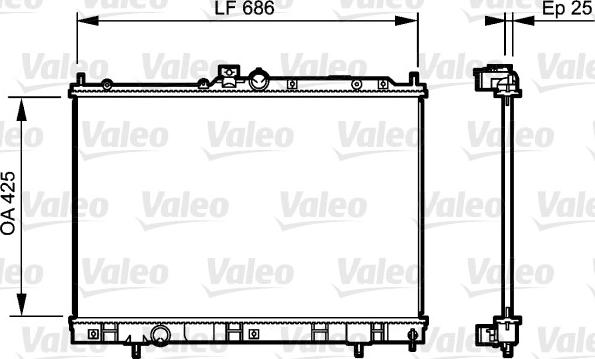 Valeo 735203 - Radiators, Motora dzesēšanas sistēma ps1.lv