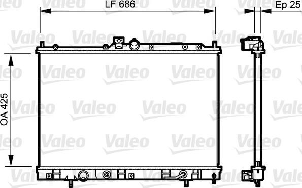 Valeo 735202 - Radiators, Motora dzesēšanas sistēma ps1.lv