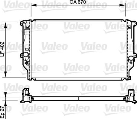 Valeo 735216 - Radiators, Motora dzesēšanas sistēma ps1.lv