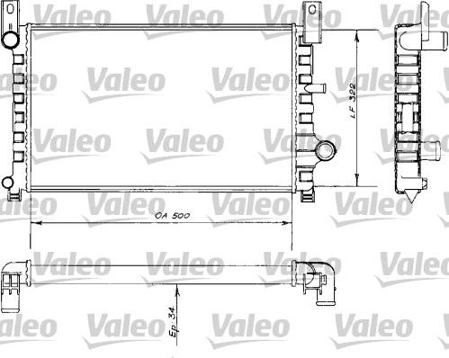Valeo 730484 - Radiators, Motora dzesēšanas sistēma ps1.lv