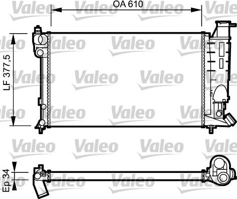 Valeo 730508 - Radiators, Motora dzesēšanas sistēma ps1.lv